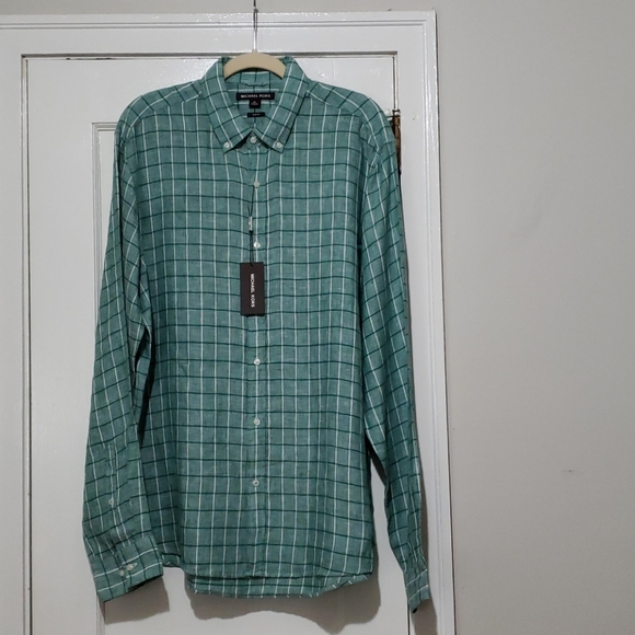 NWT Michael Kors Men's Shirt long sleeve size XL - Picture 2 of 8